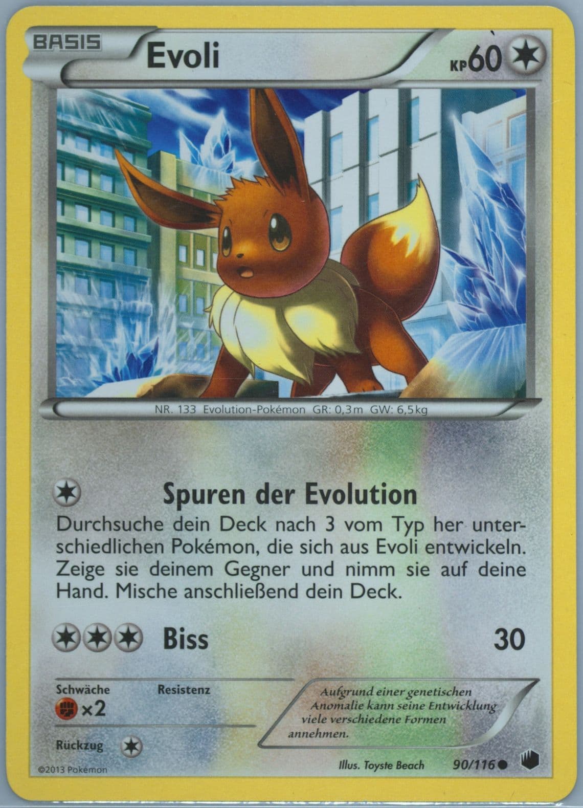 Evoli German (90) 2013 Pokemon Black & White Plasma Freeze