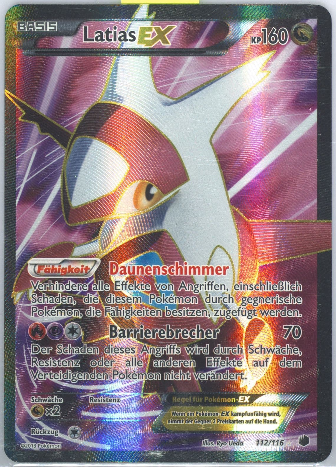 Full Art/Latias EX German (112) 2013 Pokemon Black & White Plasma Freeze