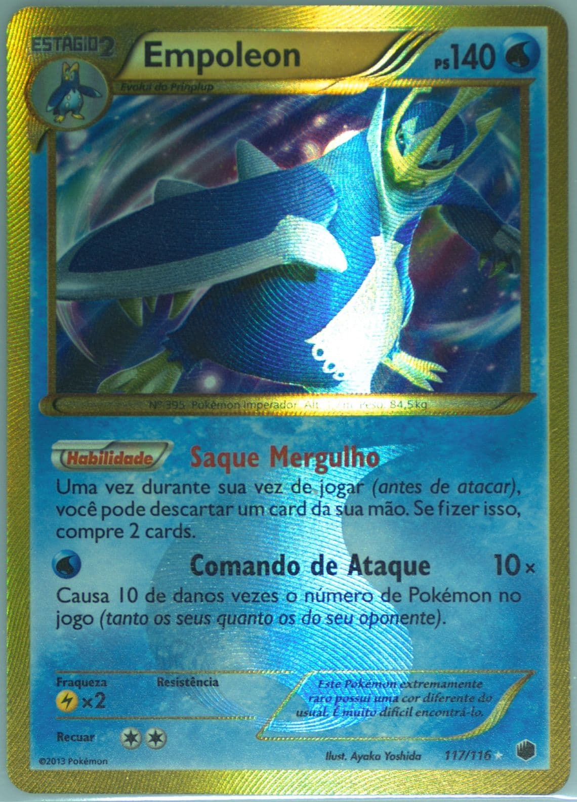 Empoleon Portuguese (117) 2013 Pokemon Black & White Plasma Freeze