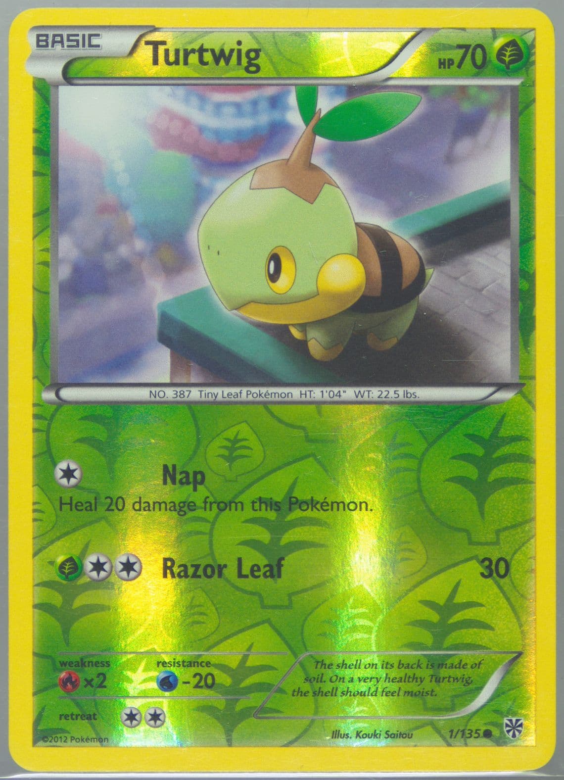 Turtwig-Reverse Foil (1) 2013 Pokemon Black & White Plasma Storm