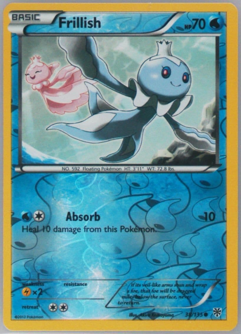 Frillish-Reverse Foil (38) 2013 Pokemon Black & White Plasma Storm