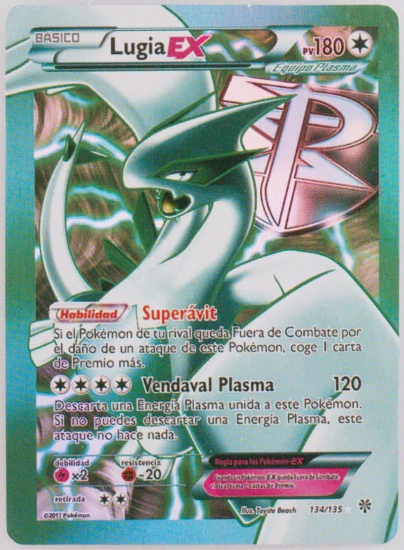 Full Art/Lugia EX Spanish (134) 2013 Pokemon Black & White Plasma Storm