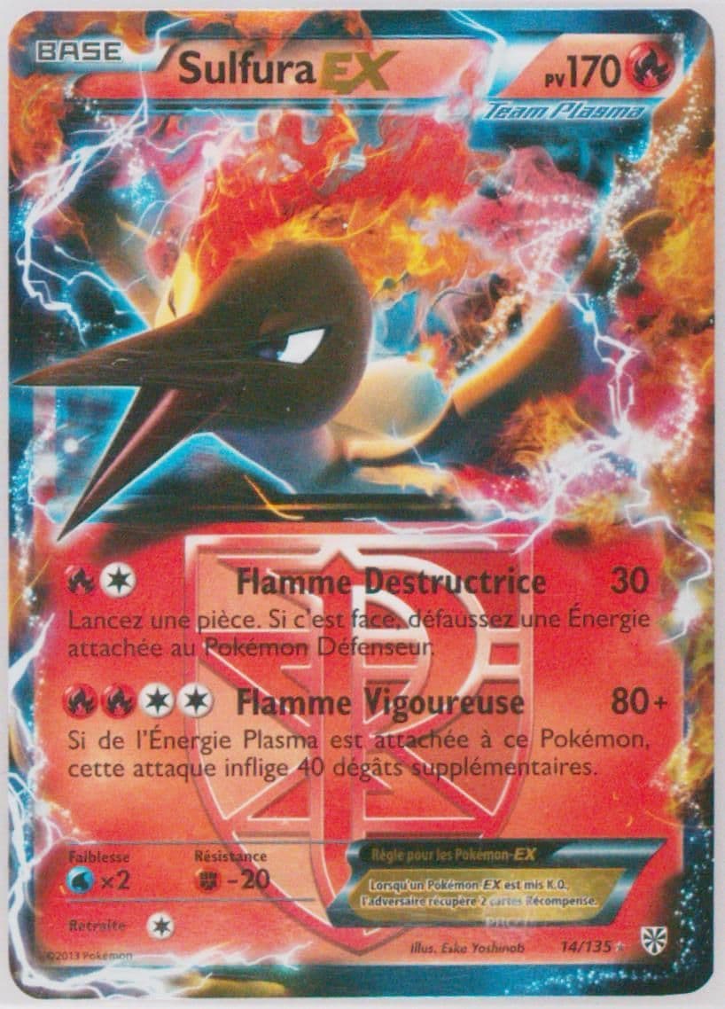 Sulfura EX French (14) 2013 Pokemon Black & White Plasma Storm