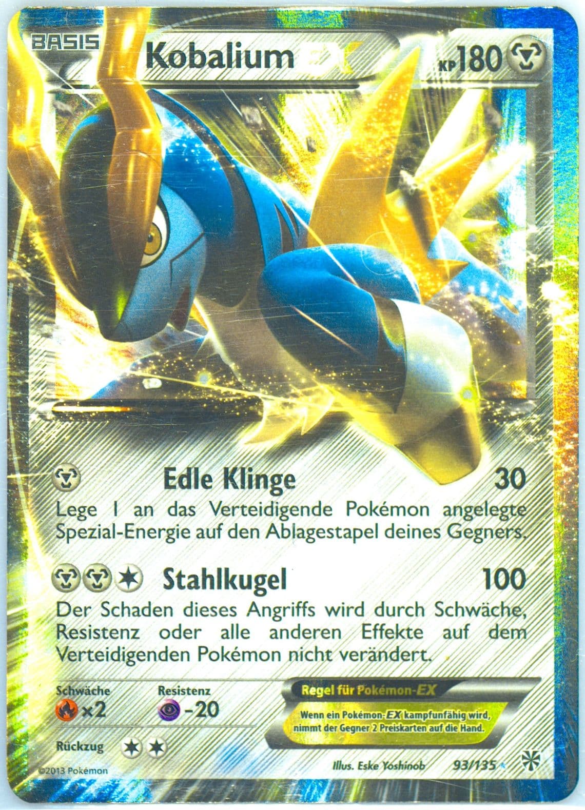Kobalium EX German (93) 2013 Pokemon Black & White Plasma Storm