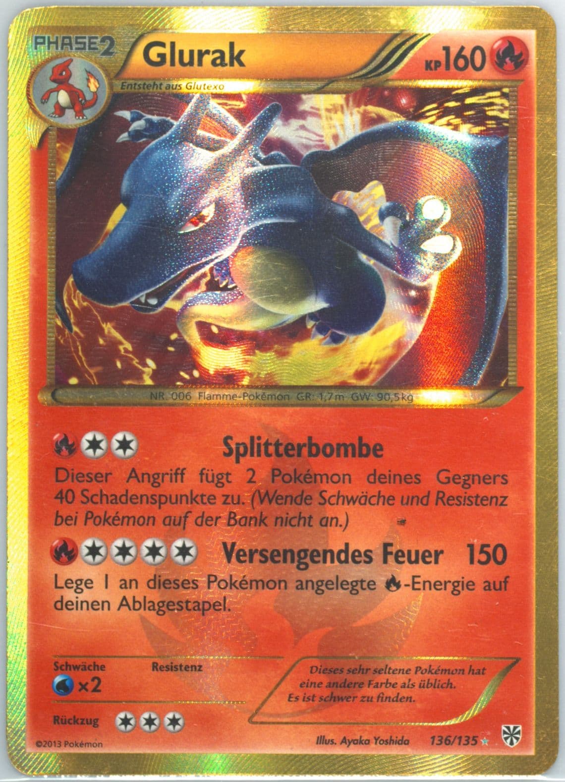 Glurak German (136) 2013 Pokemon Black & White Plasma Storm