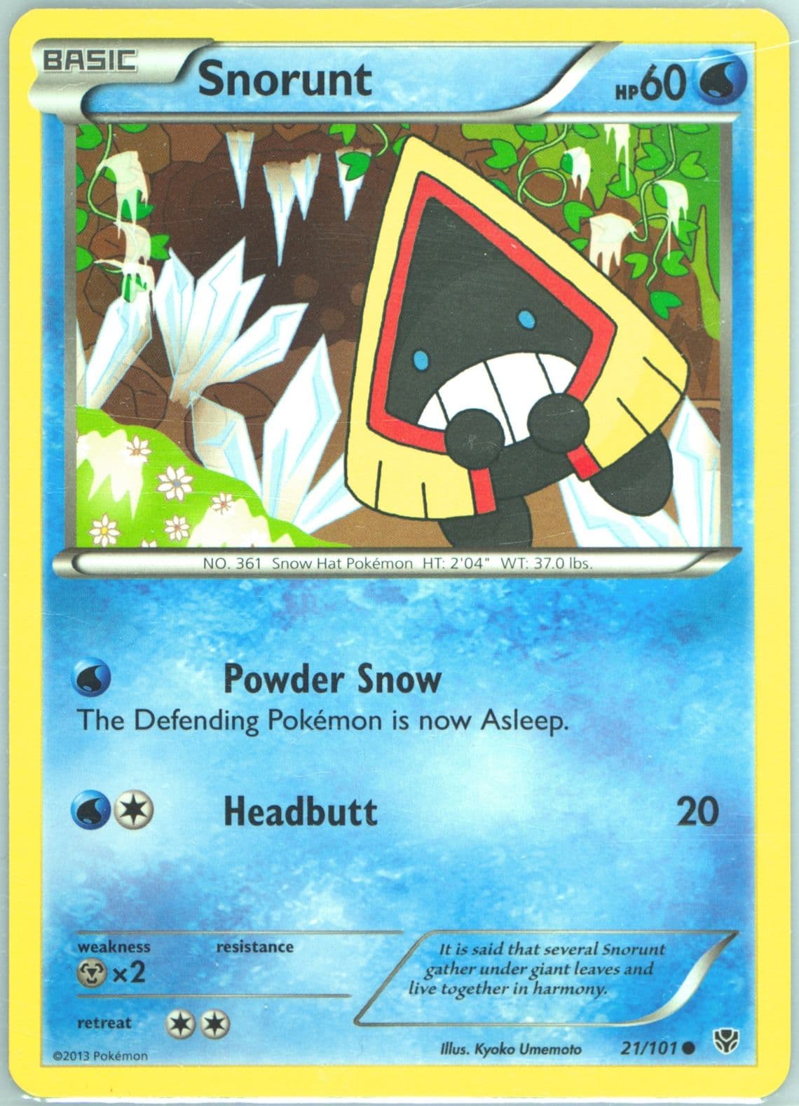 Snorunt (21) 2013 Pokemon Black & White Plasma Blast