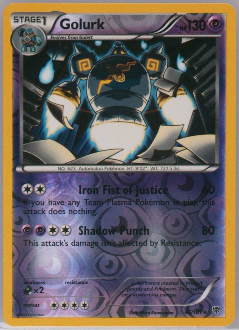 Golurk-Reverse Foil (46) 2013 Pokemon Black & White Plasma Blast