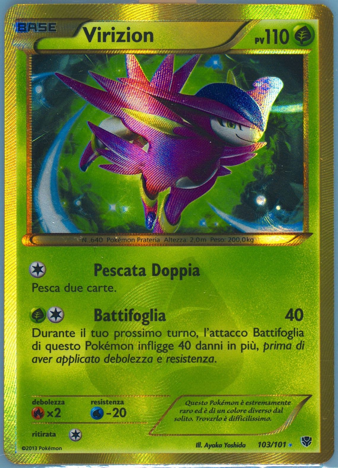Virizion Italian (103) 2013 Pokemon Black & White Plasma Blast