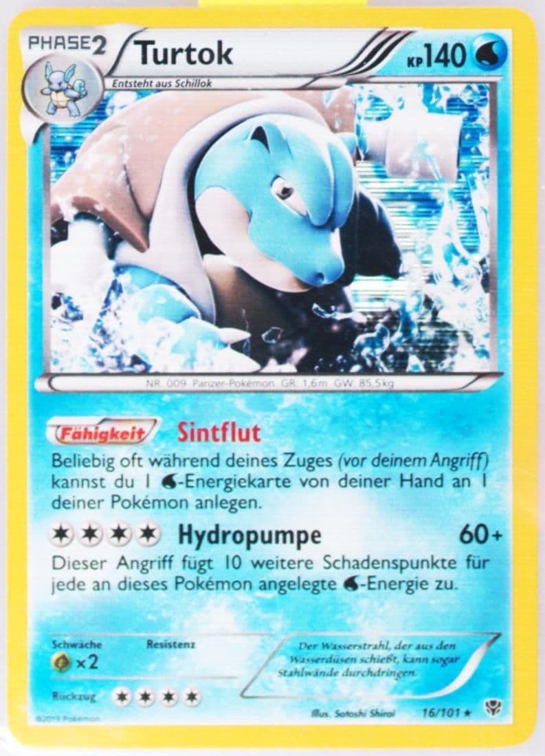 Turtok-Holo German (16) 2013 Pokemon Black & White Plasma Blast