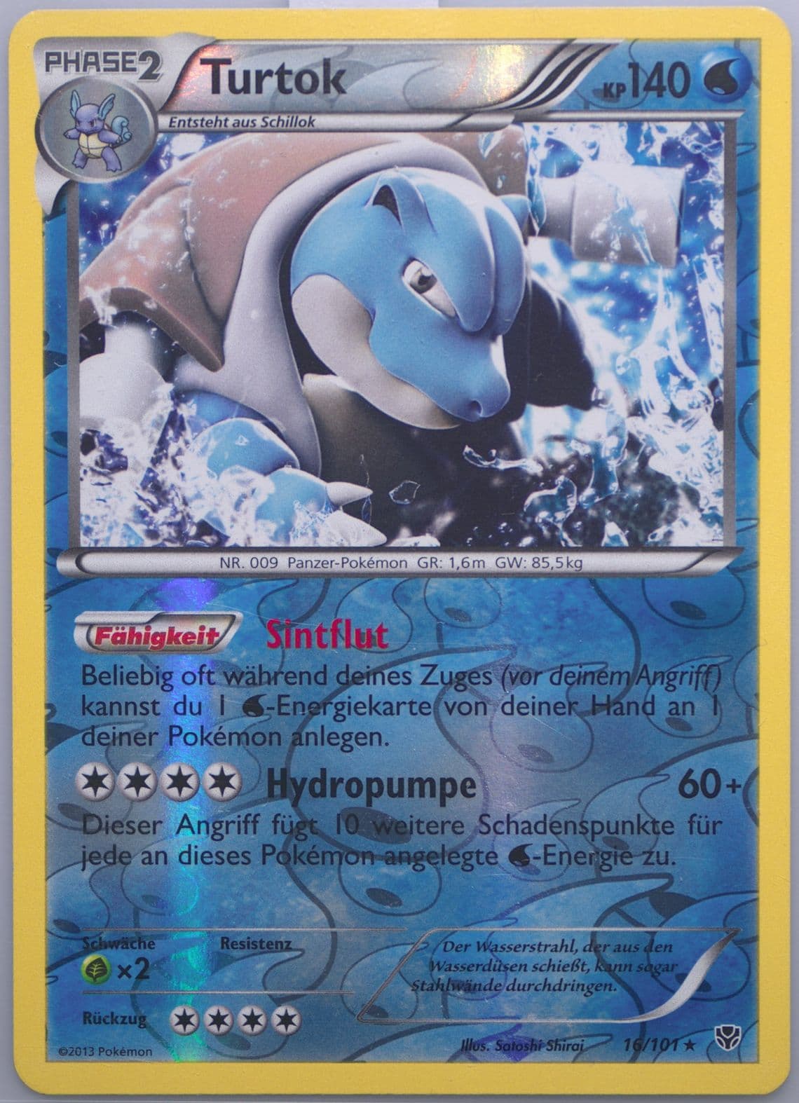 Turtok-Reverse Foil German (16) 2013 Pokemon Black & White Plasma Blast