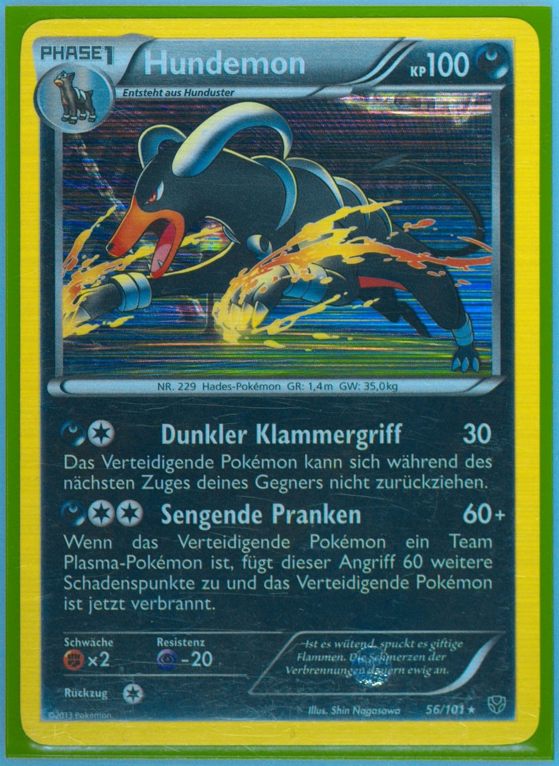 Hundemon-Holo German (56) 2013 Pokemon Black & White Plasma Blast