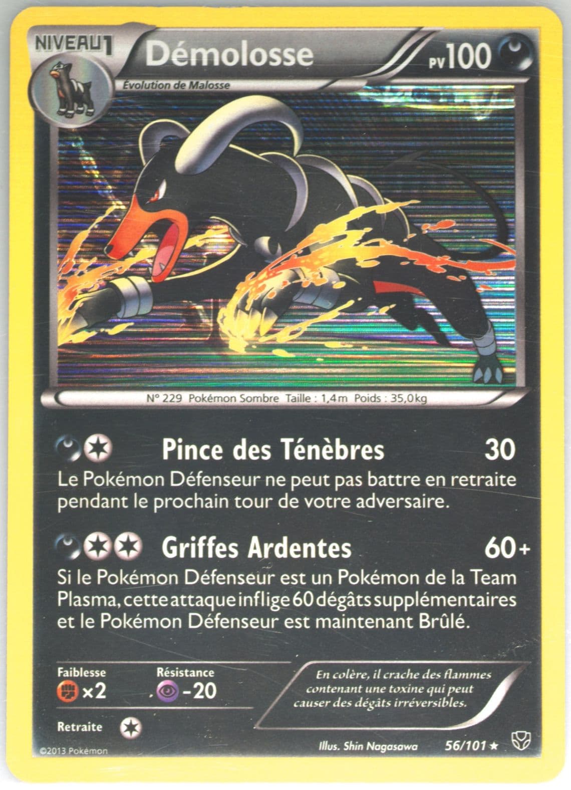 Demolosse-Holo French (56) 2013 Pokemon Black & White Plasma Blast