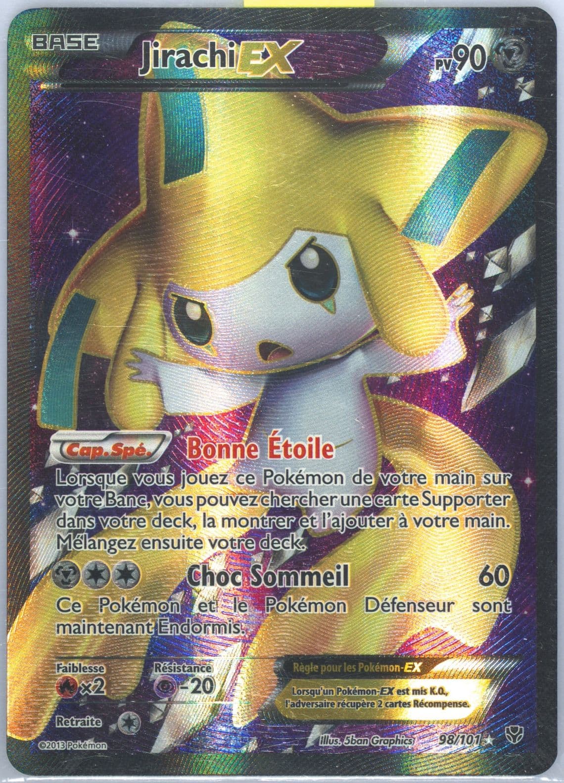 Full Art/Jirachi EX French (98) 2013 Pokemon Black & White Plasma Blast