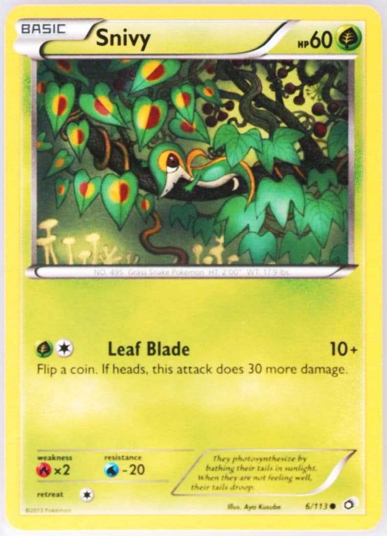 Snivy (6) 2013 Pokemon Black & White Legendary Treasures