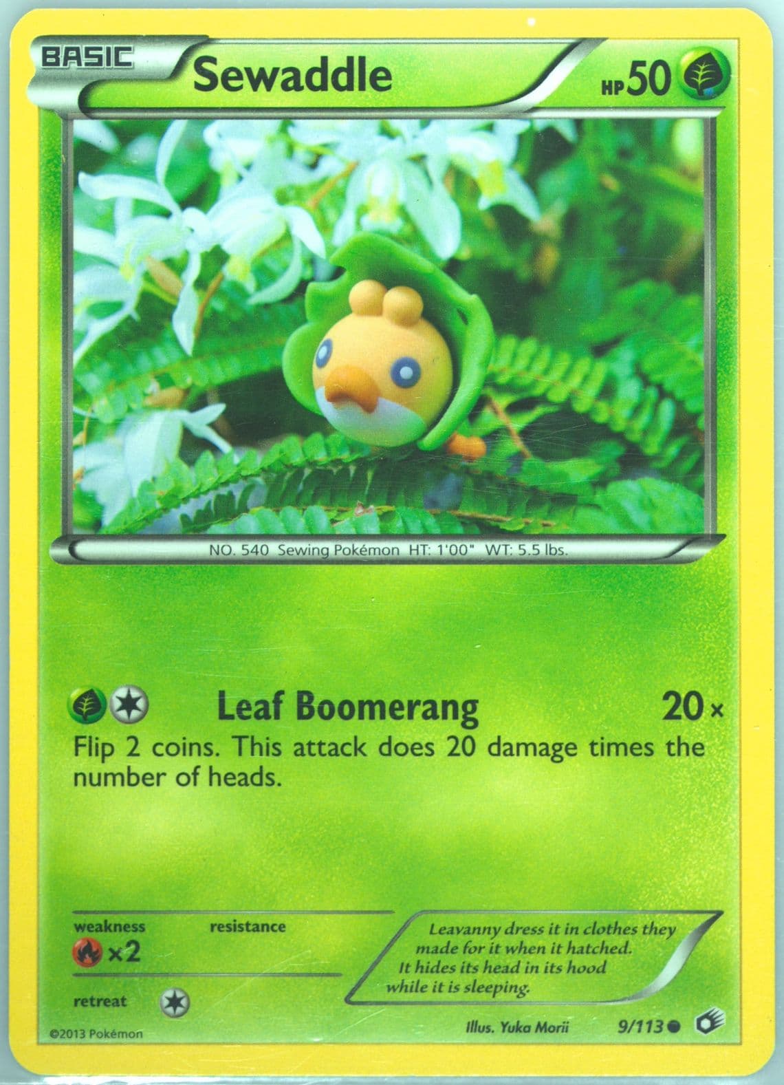 Sewaddle (9) 2013 Pokemon Black & White Legendary Treasures