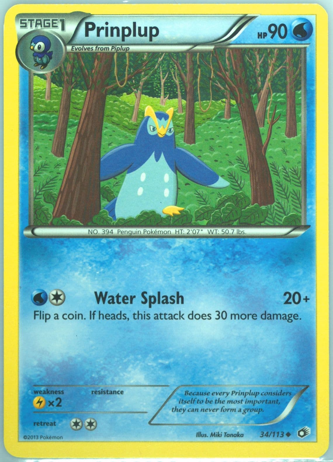 Prinplup (34) 2013 Pokemon Black & White Legendary Treasures