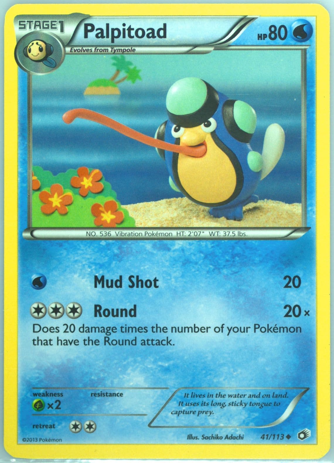 Palpitoad (41) 2013 Pokemon Black & White Legendary Treasures