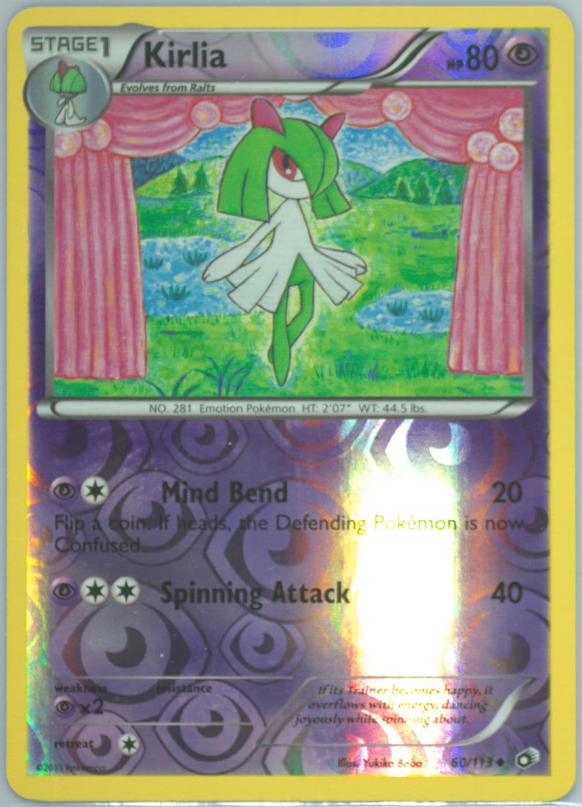 Kirlia-Reverse Foil (60) 2013 Pokemon Black & White Legendary Treasures