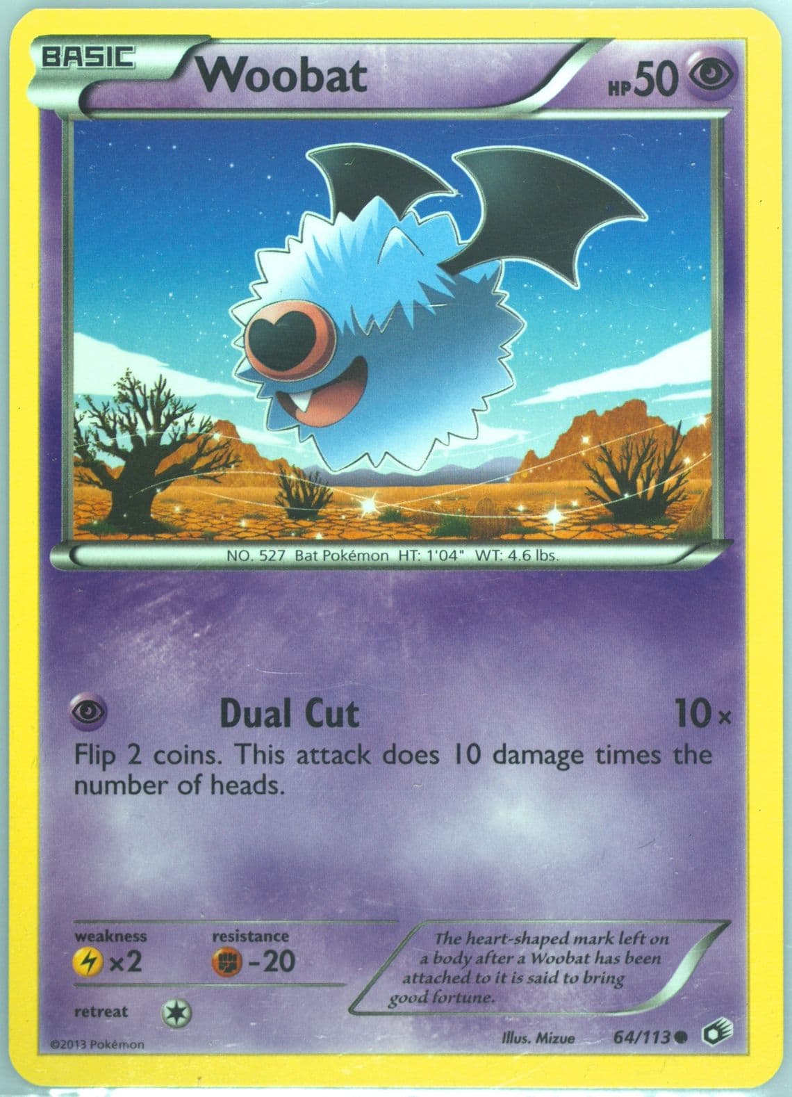 Woobat (64) 2013 Pokemon Black & White Legendary Treasures