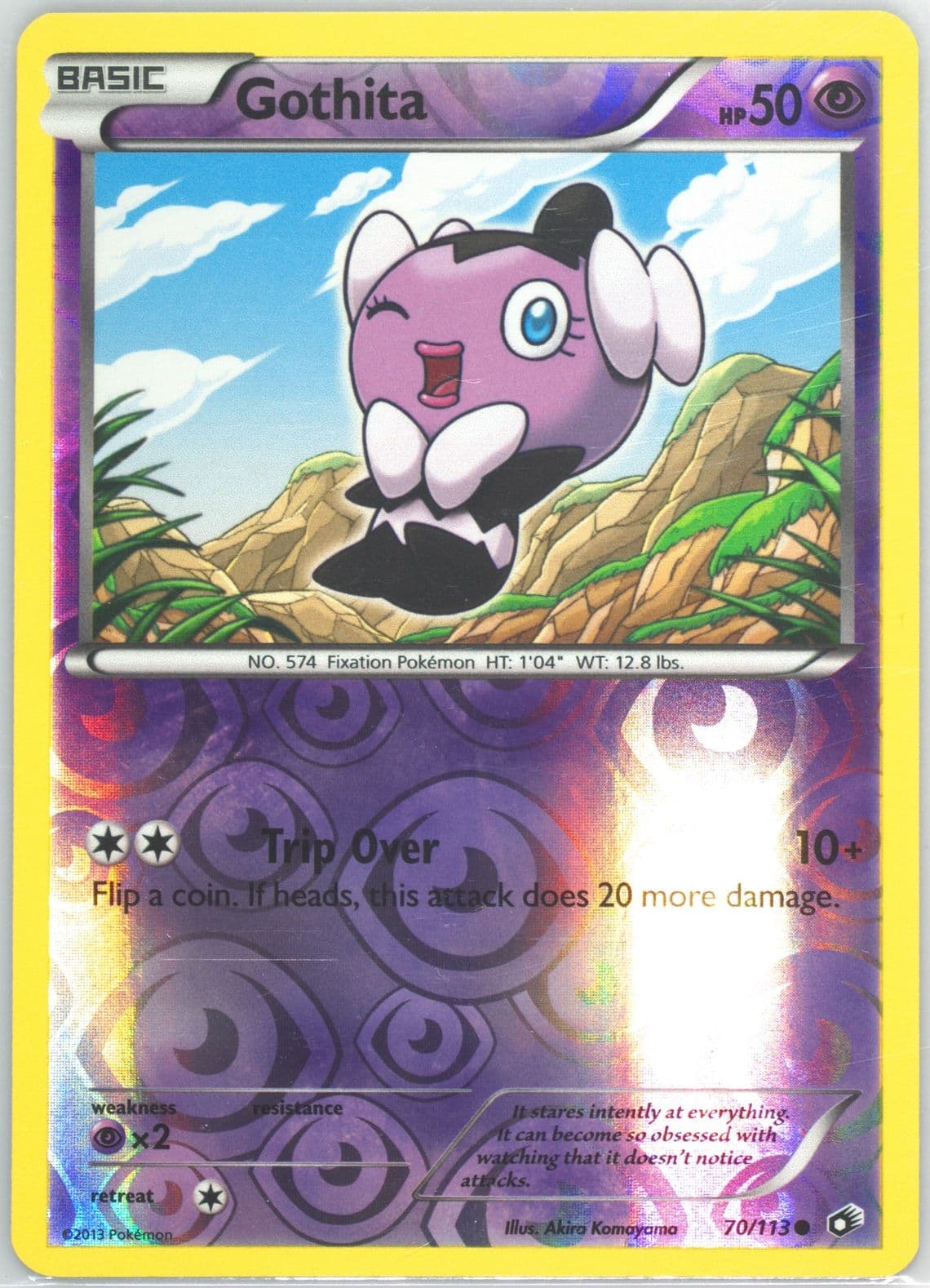 Gothita-Reverse Foil (70) 2013 Pokemon Black & White Legendary Treasures