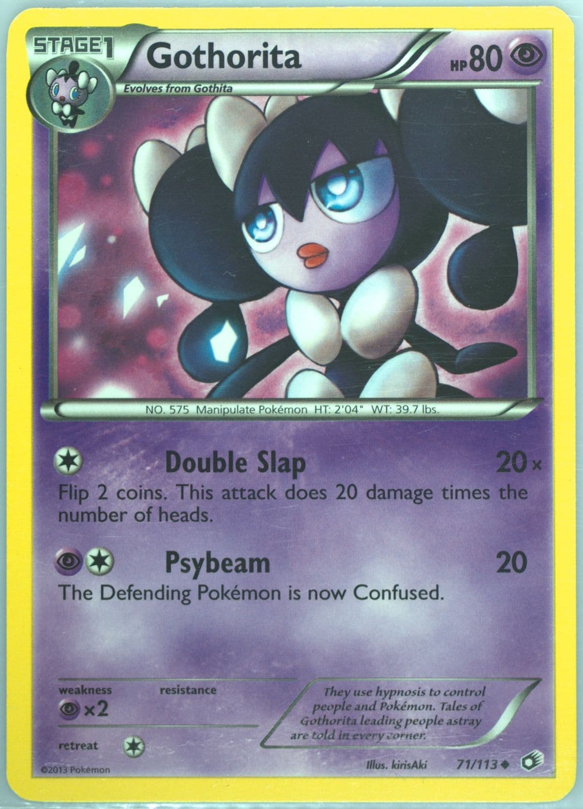 Gothorita (71) 2013 Pokemon Black & White Legendary Treasures