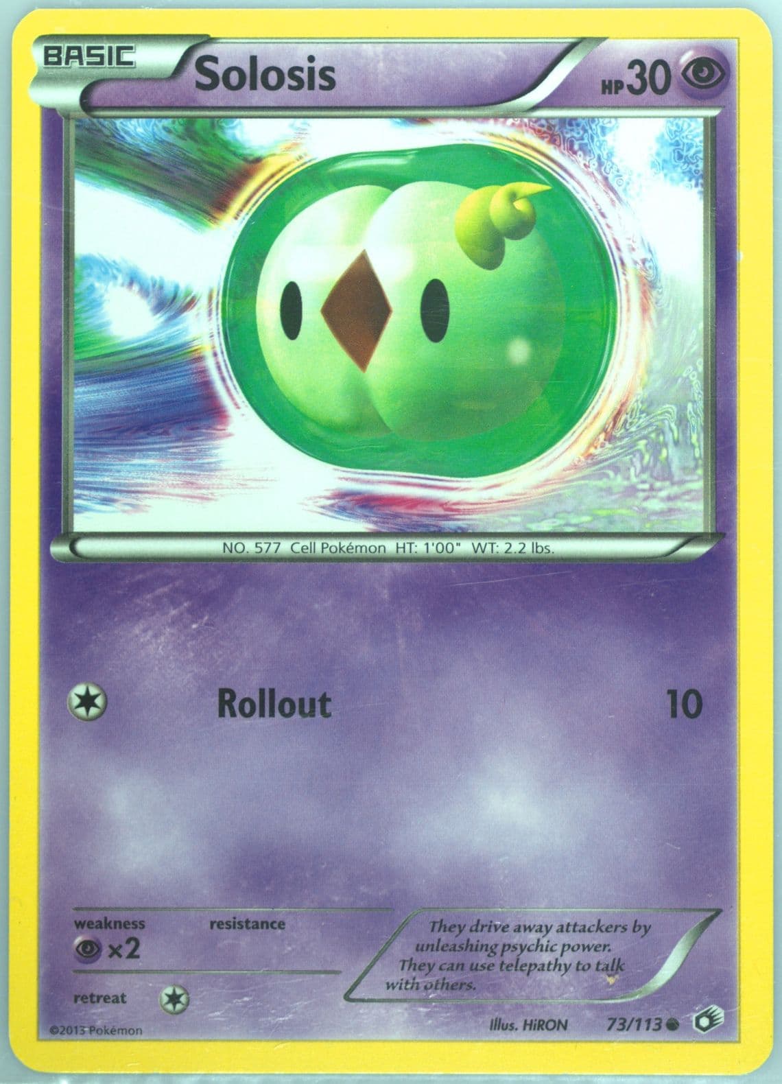 Solosis (73) 2013 Pokemon Black & White Legendary Treasures