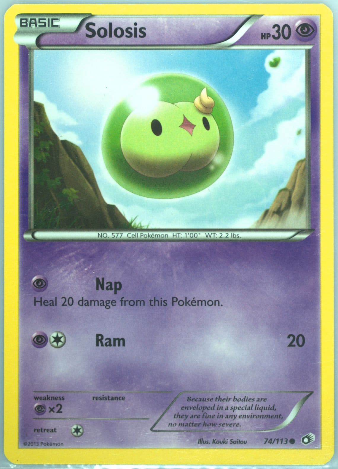 Solosis (74) 2013 Pokemon Black & White Legendary Treasures