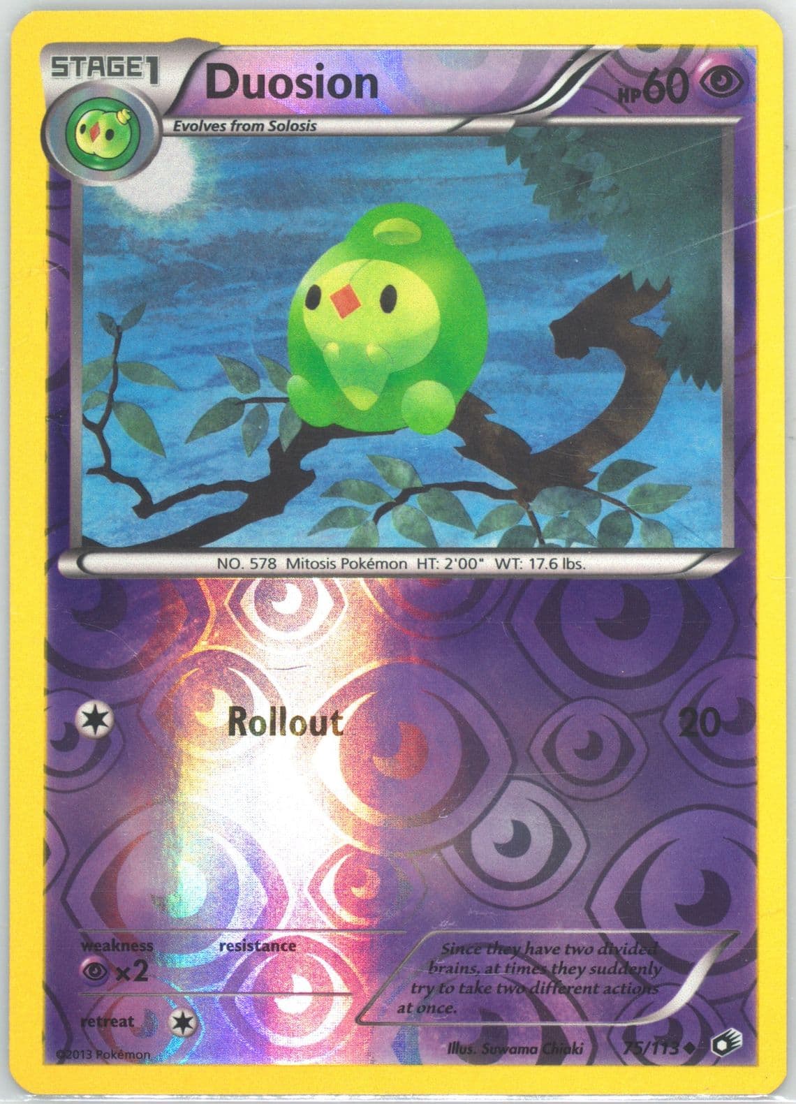 Duosion-Reverse Foil (75) 2013 Pokemon Black & White Legendary Treasures