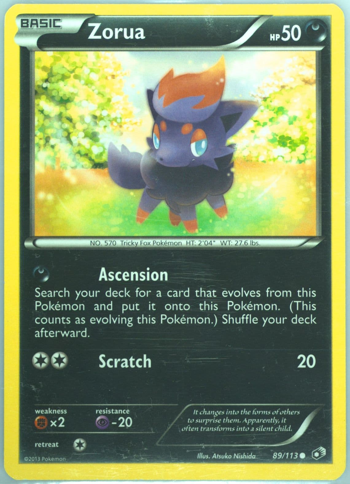 Zorua (89) 2013 Pokemon Black & White Legendary Treasures