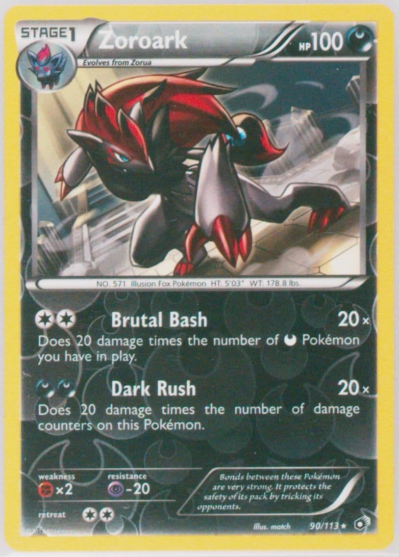 Zoroark-Reverse Foil (90) 2013 Pokemon Black & White Legendary Treasures
