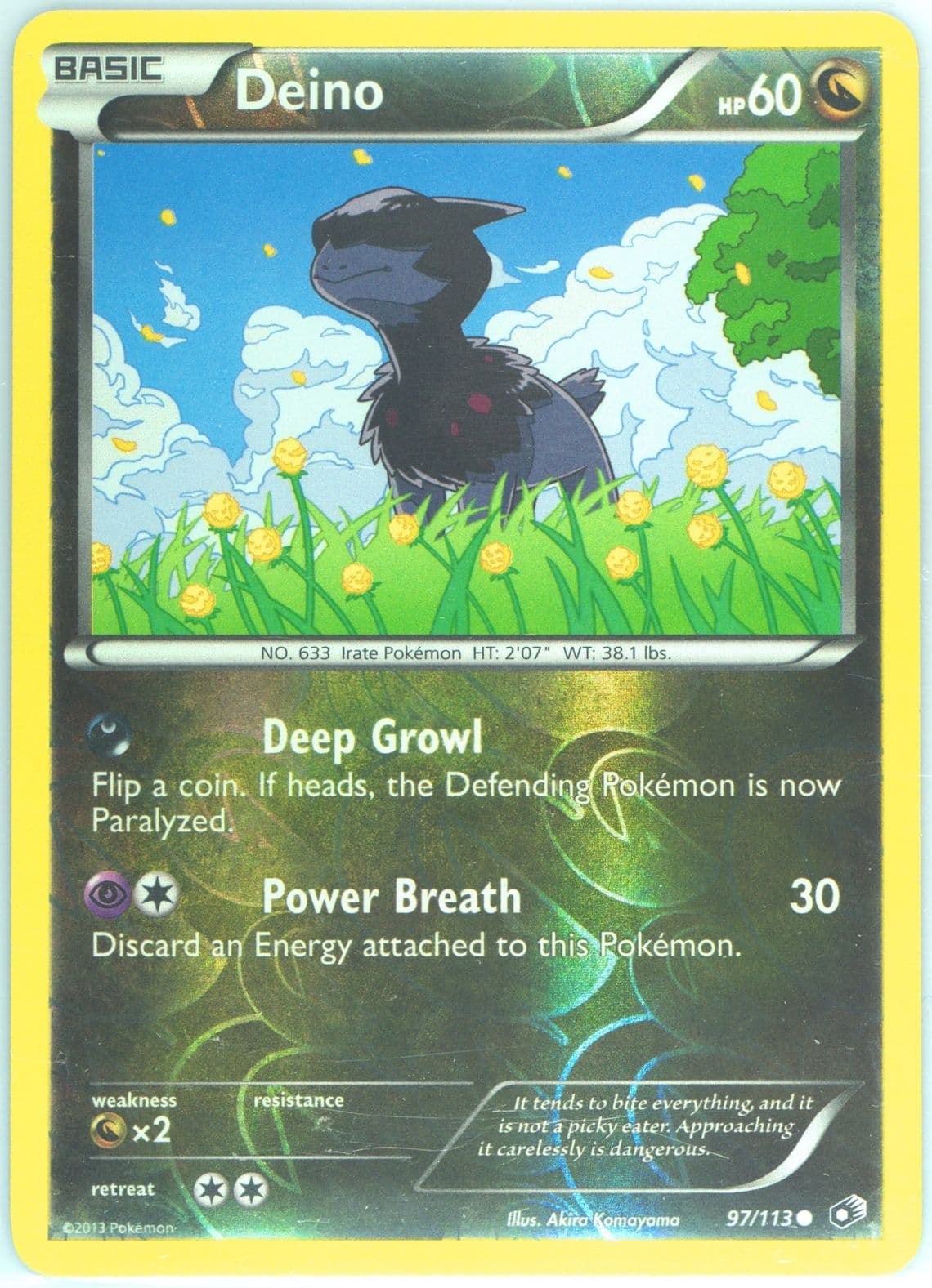 Deino-Reverse Foil (97) 2013 Pokemon Black & White Legendary Treasures