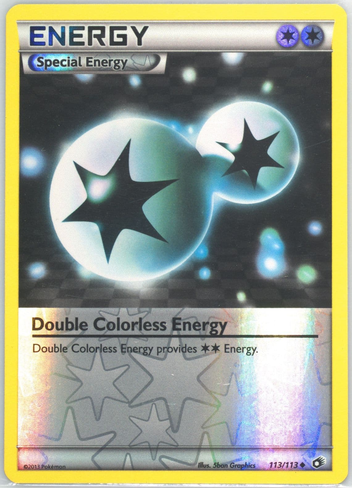 Double Colorless Energy-Reverse Foil (113) 2013 Pokemon Black & White Legendary Treasures