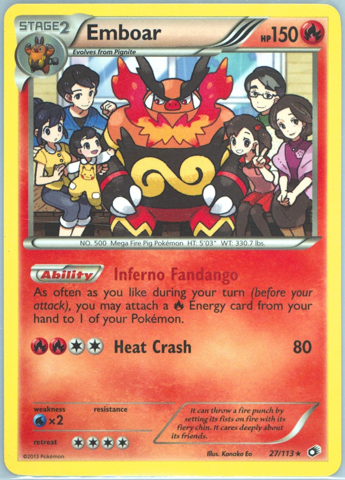 Emboar Battle Arena (27) 2013 Pokemon Black & White Legendary Treasures