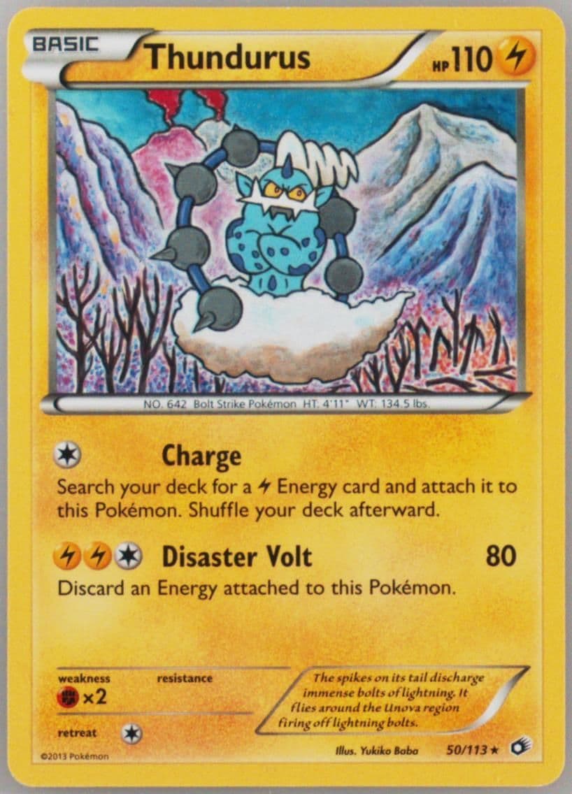 Thundurus Battle Arena (50) 2013 Pokemon Black & White Legendary Treasures