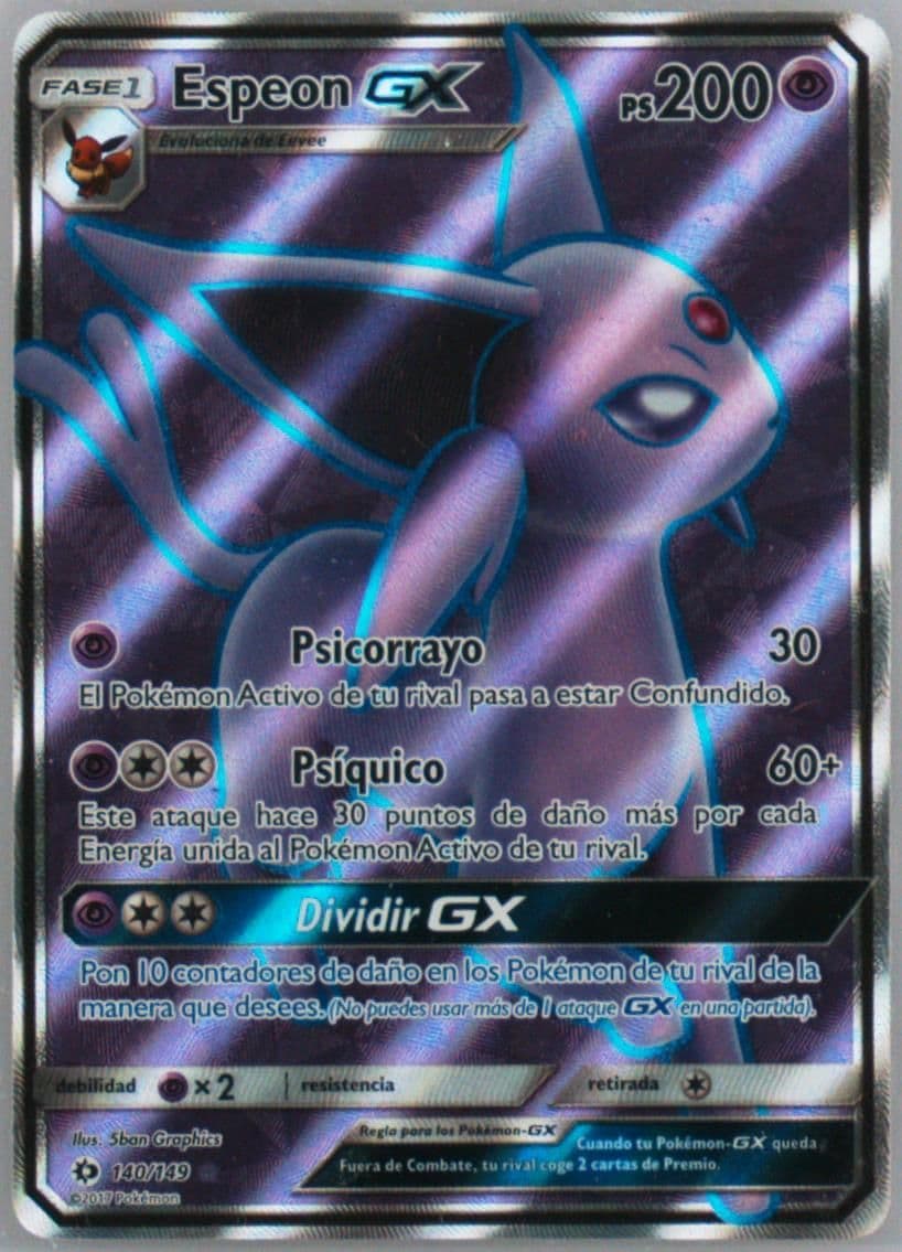 Full Art/Espeon GX Spanish (140) 2017 Pokemon Sun & Moon
