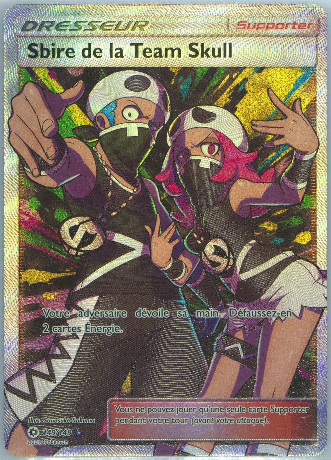 Full Art/Sbire de La Team Skull French (149) 2017 Pokemon Sun & Moon