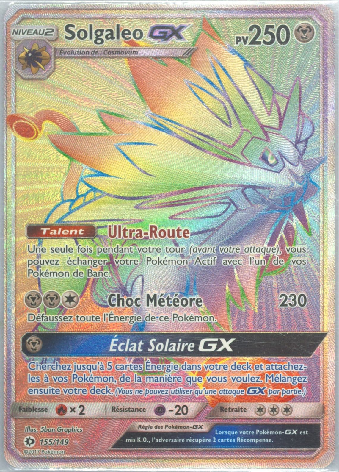 Full Art/Solgaleo GX French-Secret (155) 2017 Pokemon Sun & Moon