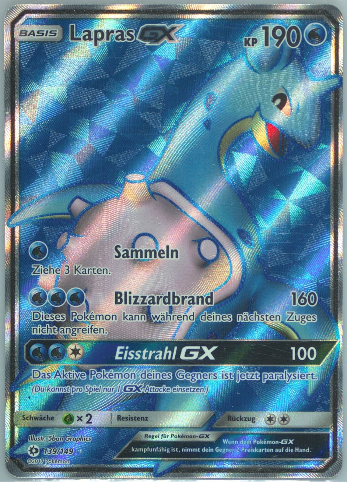 Full Art/Lapras GX German (139) 2017 Pokemon Sun & Moon