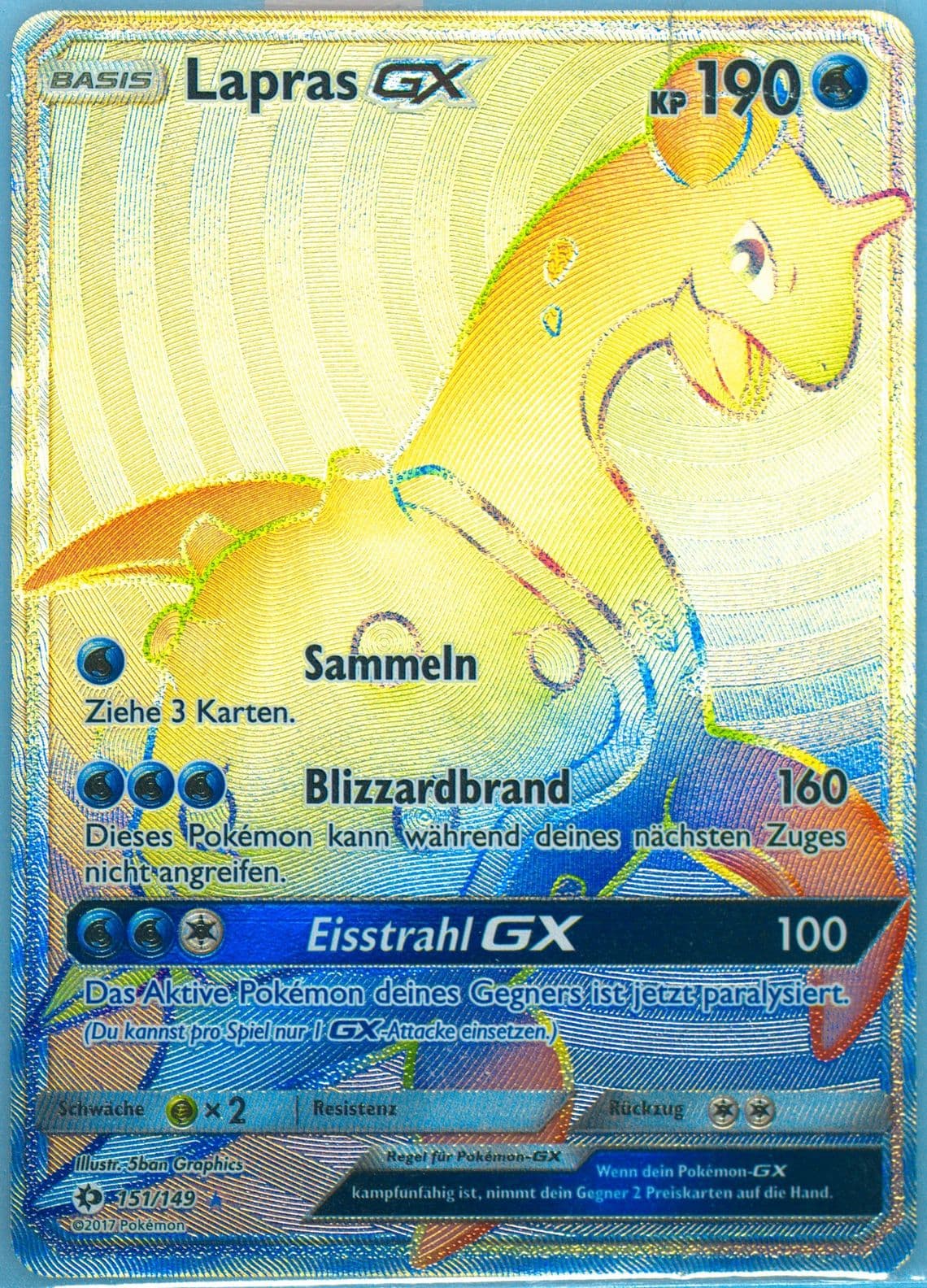 Full Art/Lapras GX German-Secret (151) 2017 Pokemon Sun & Moon
