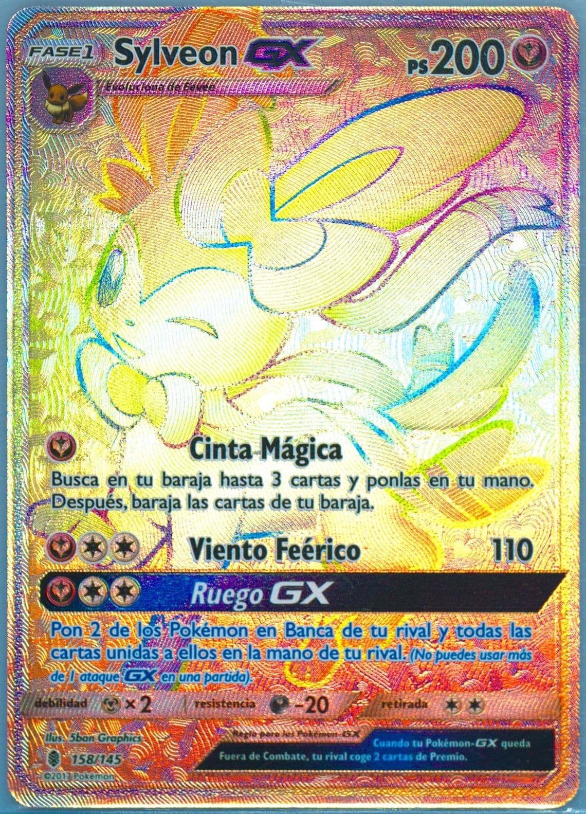 Full Art/Sylveon GX Spanish-Secret (158) 2017 Pokemon Sun & Moon Guardians Rising