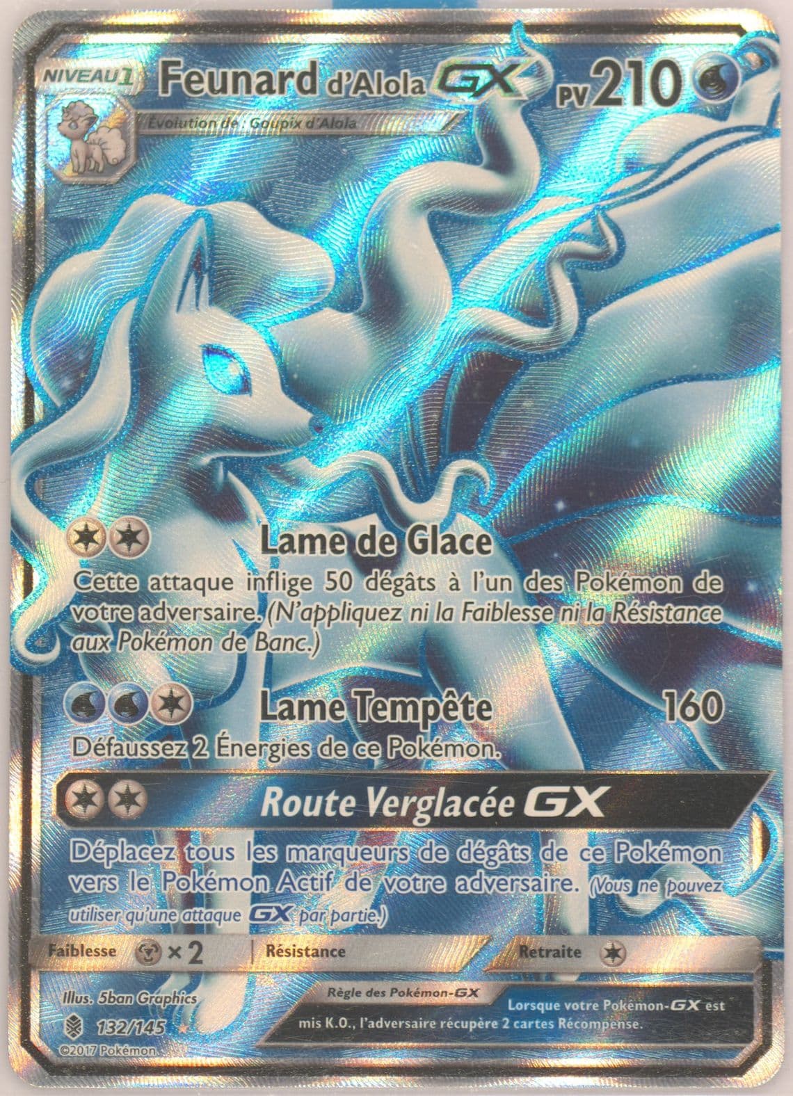 Full Art/Feunard D'Alola GX French (132) 2017 Pokemon Sun & Moon Guardians Rising