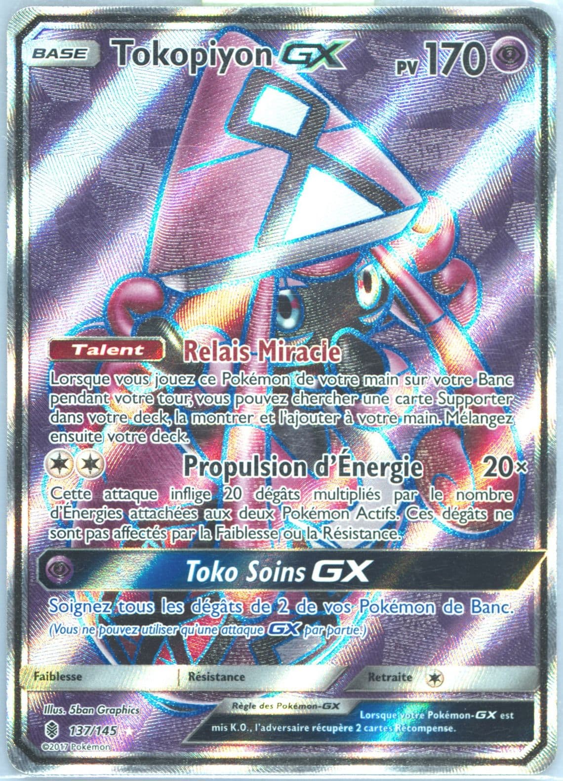 Full Art/Tokopiyon GX French (137) 2017 Pokemon Sun & Moon Guardians Rising