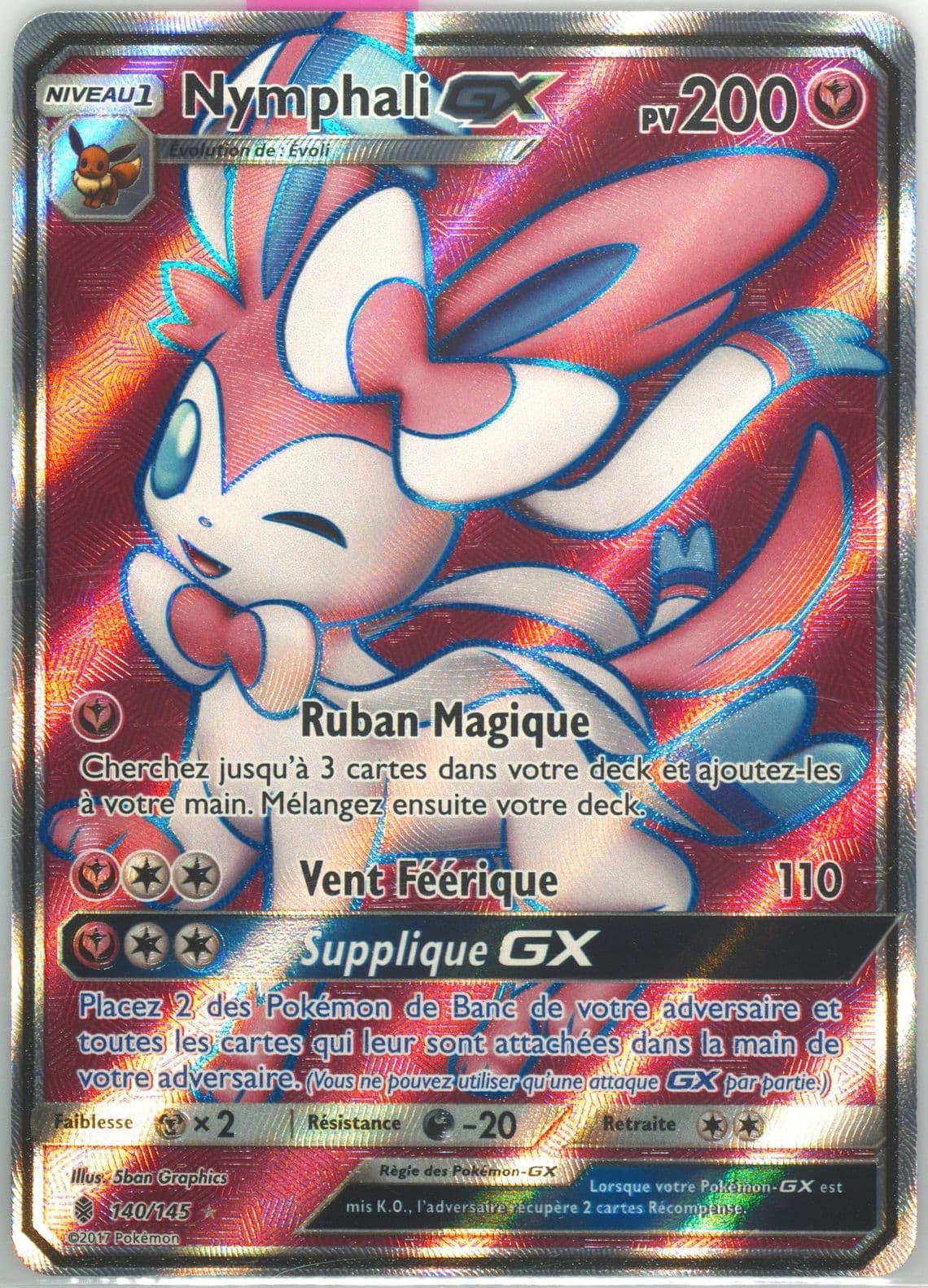 Full Art/Nymphali GX French (140) 2017 Pokemon Sun & Moon Guardians Rising