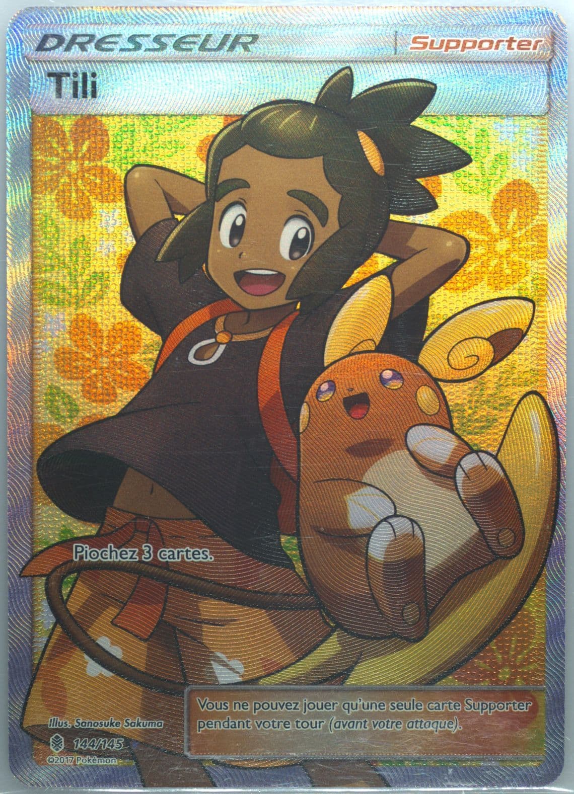 Full Art/Tili French (144) 2017 Pokemon Sun & Moon Guardians Rising