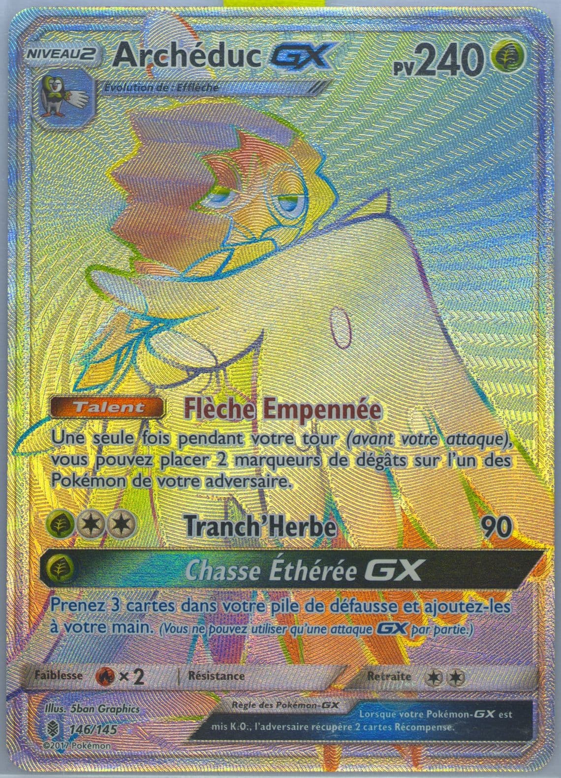 Full Art/Archeduc GX French-Secret (146) 2017 Pokemon Sun & Moon Guardians Rising