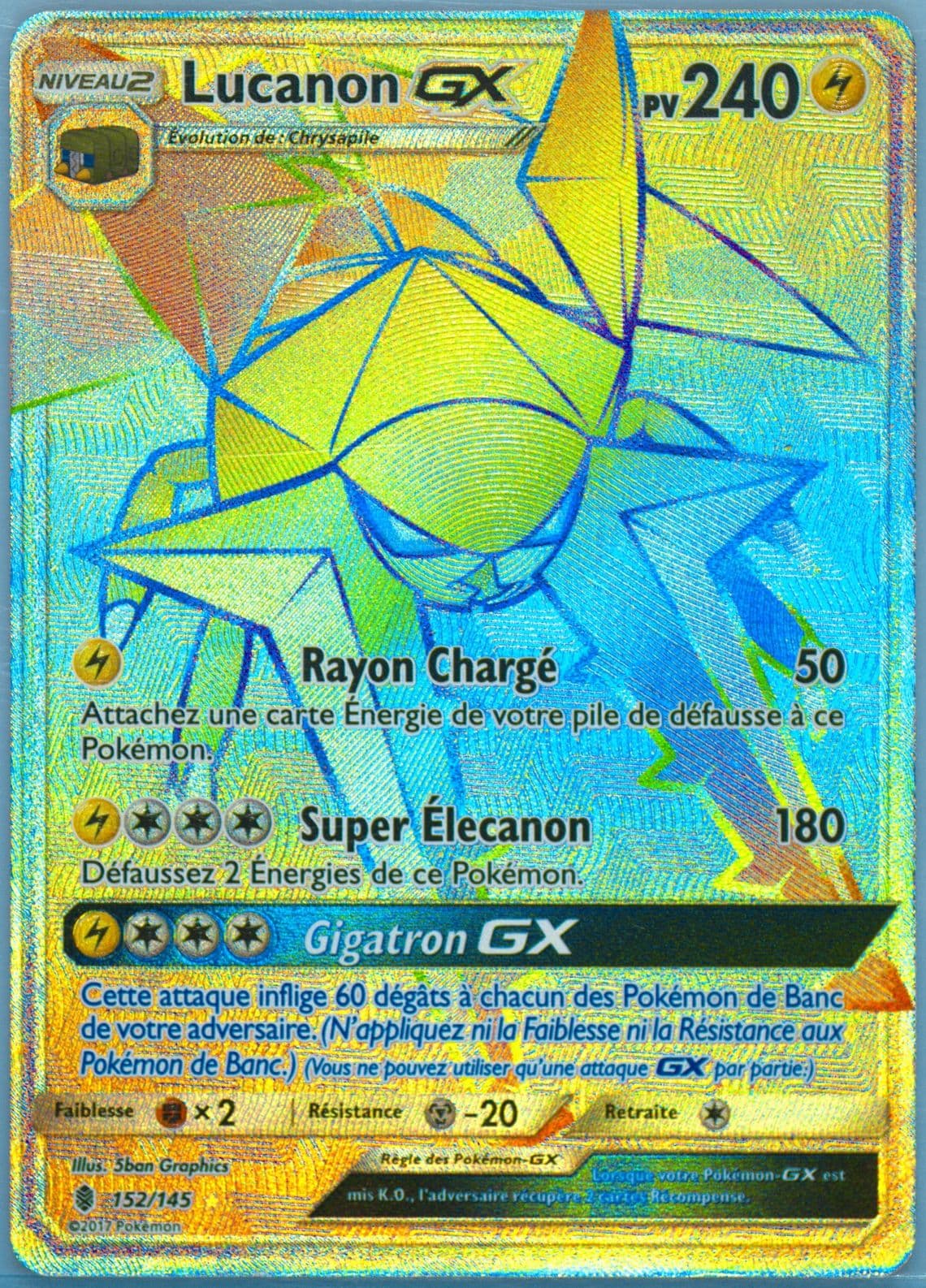 Full Art/Lucanon GX French-Secret (152) 2017 Pokemon Sun & Moon Guardians Rising