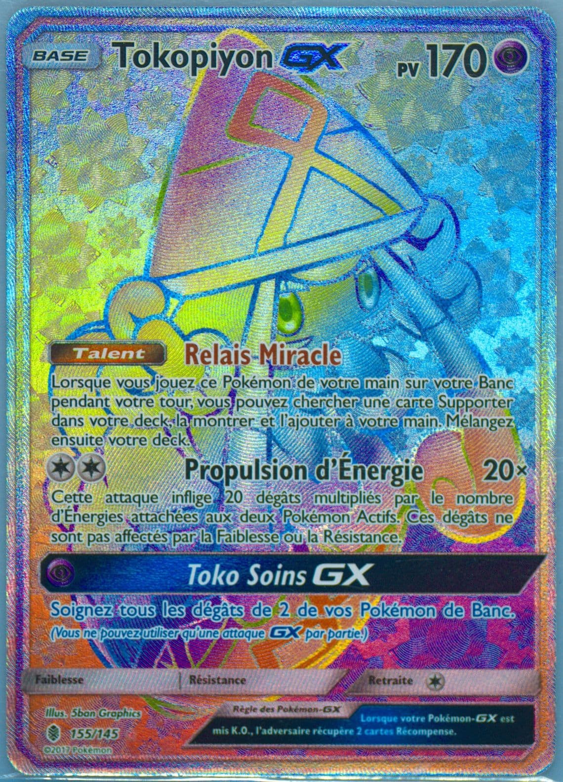 Full Art/Tokopiyon GX French-Secret (155) 2017 Pokemon Sun & Moon Guardians Rising