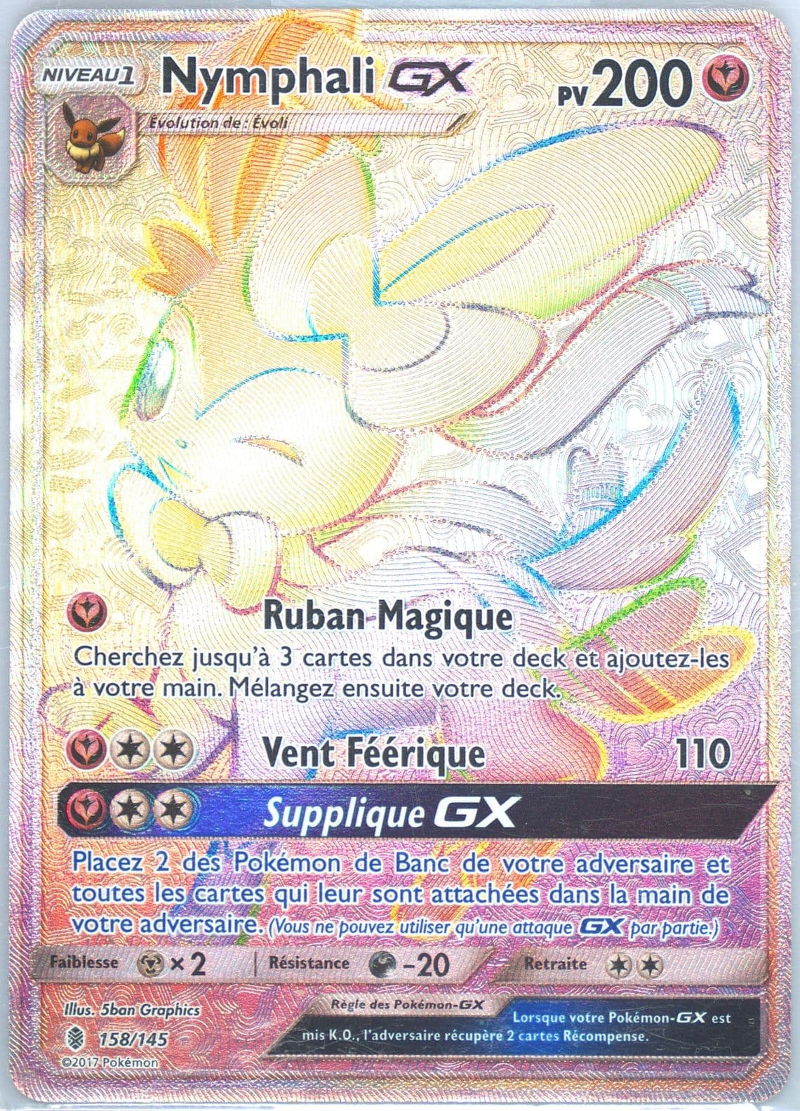 Full Art/Nymphali GX French-Secret (158) 2017 Pokemon Sun & Moon Guardians Rising