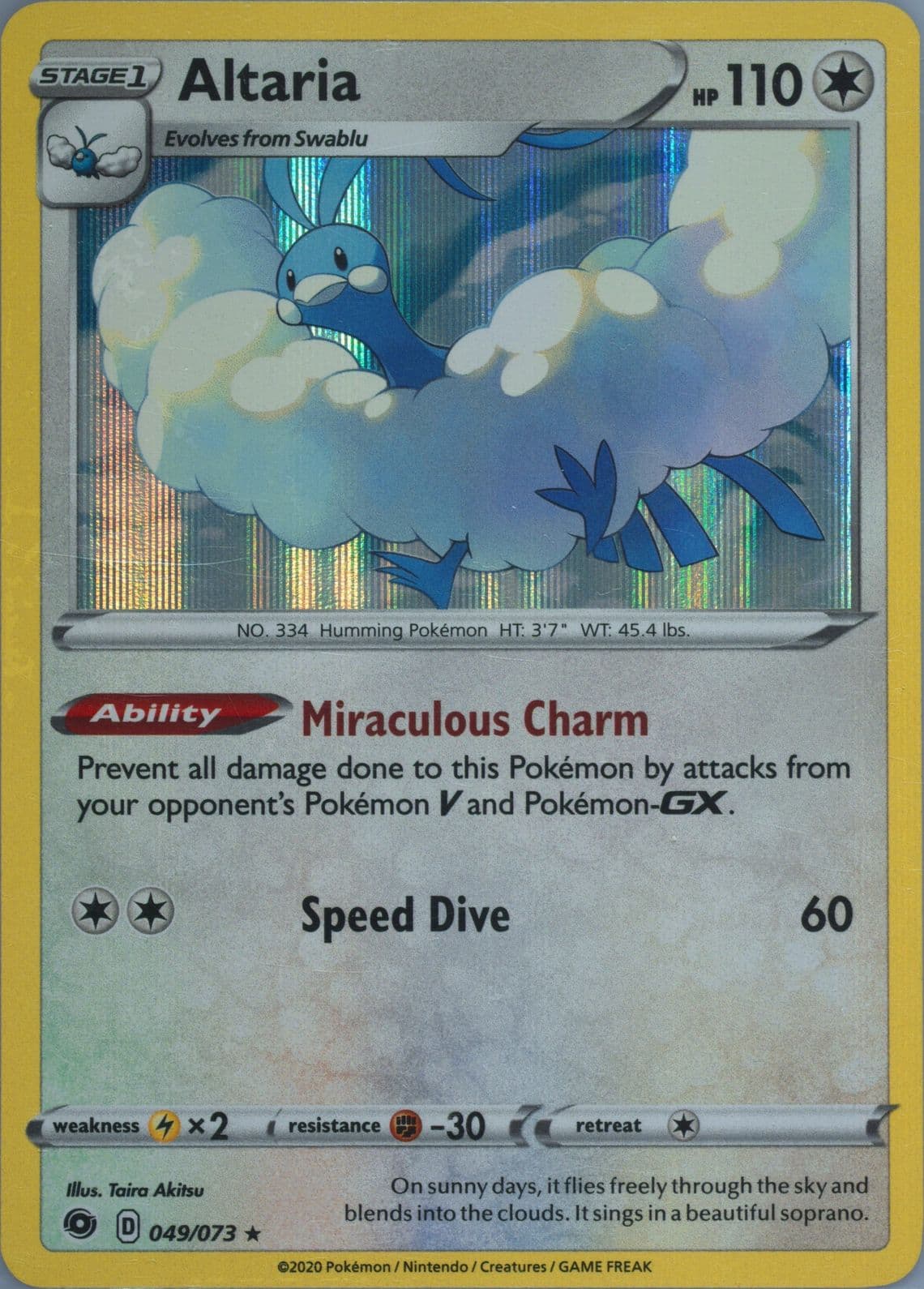 Altaria-Holo (049) 2020 Pokemon Sword & Shield Champion's Path
