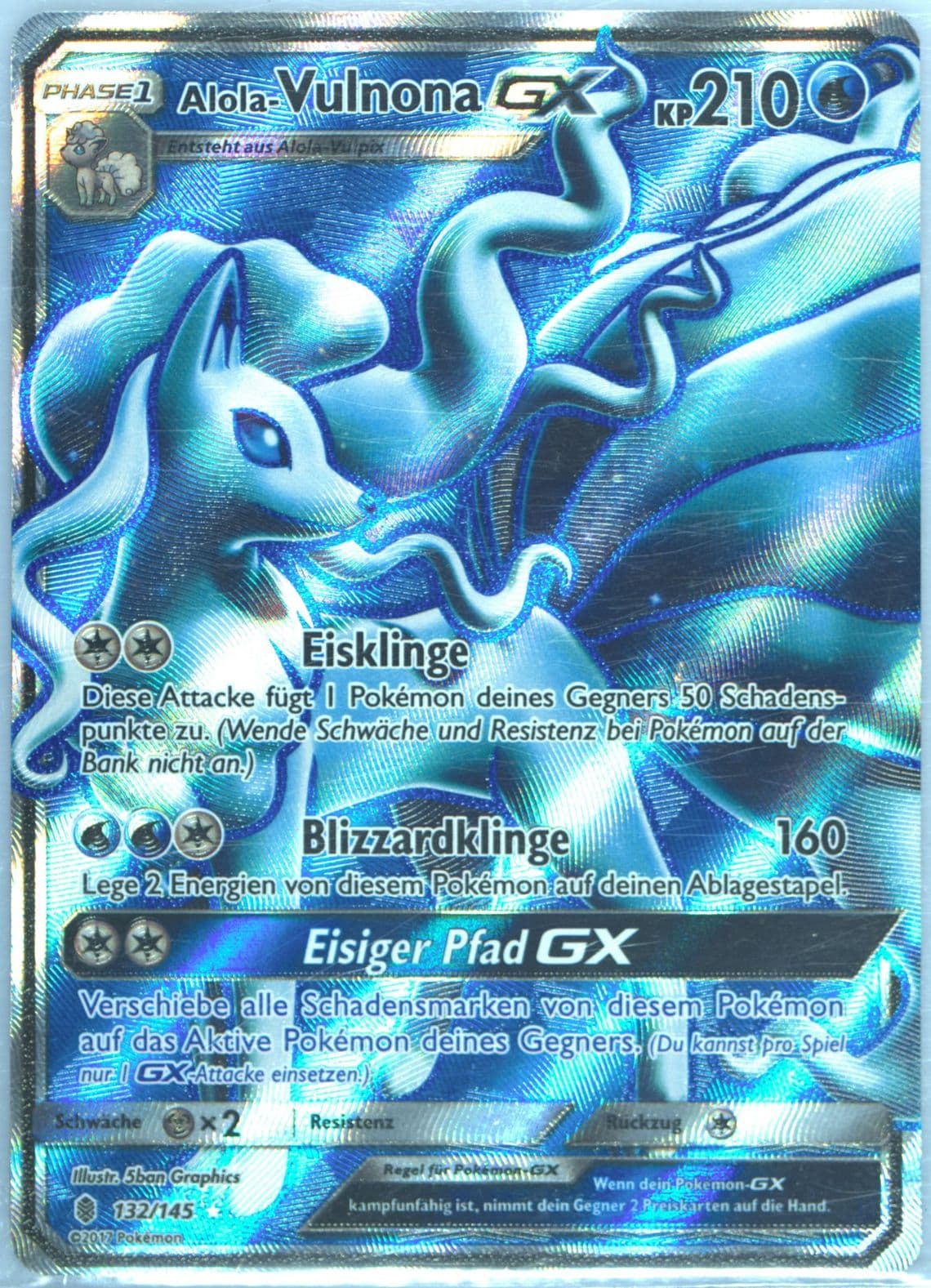Full Art/Alola-Vulnona GX German (132) 2017 Pokemon Sun & Moon Guardians Rising